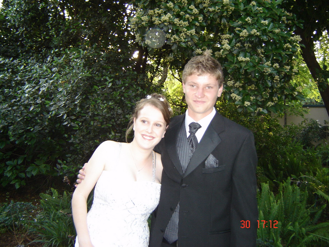 My daughter, Tiffany, and her partner at her Debutant Ball